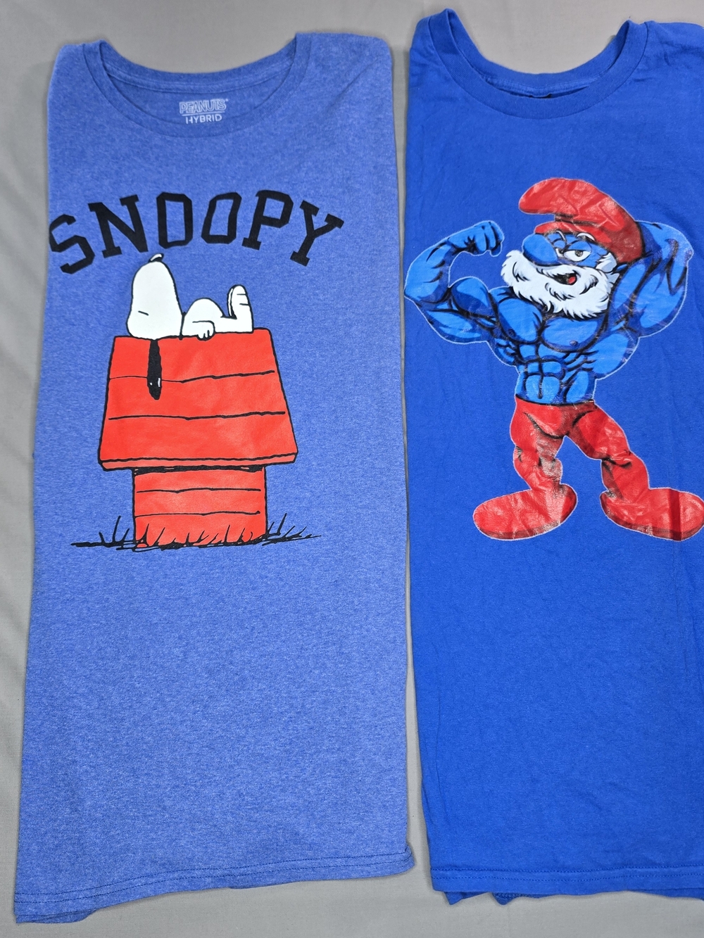 Peanuts Blue Snoopy Pajama Top with Red Doghouse Graphic